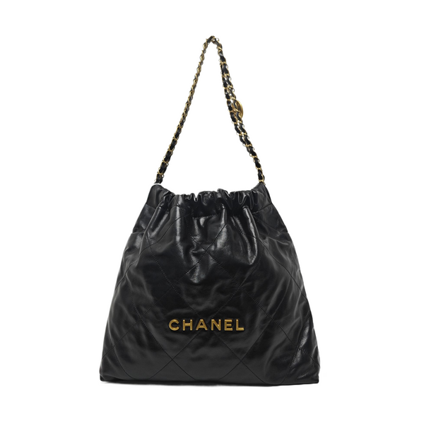 CHANEL 22 Medium Quilted Calfskin Black