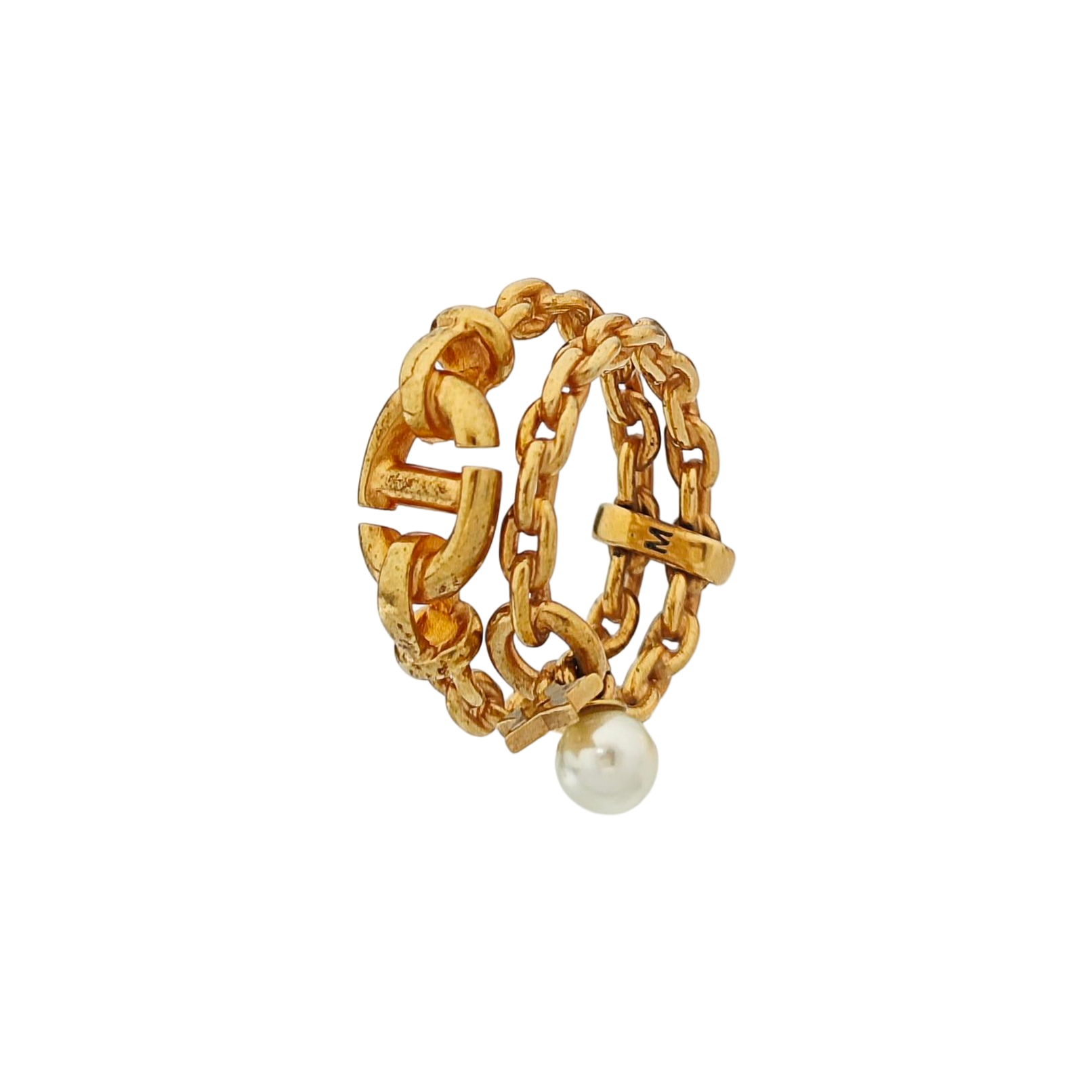 CD Navy Metal Gold Ring EU 51