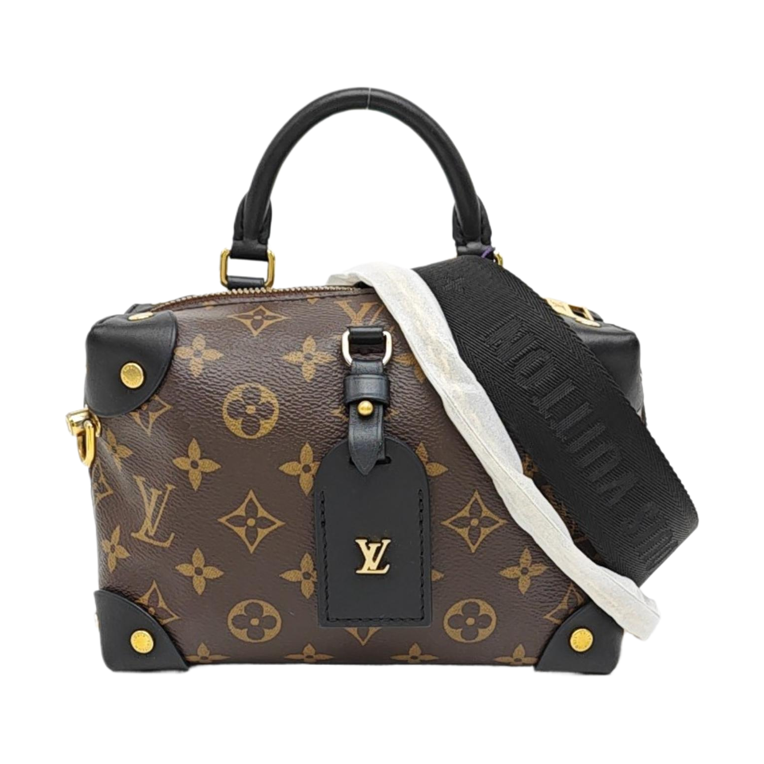 PETITE MALLE Monogram Coated Canvas Brown