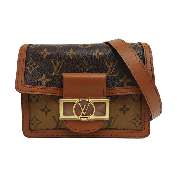 DAUPHINE Mini Monogram Coated Canvas Brown