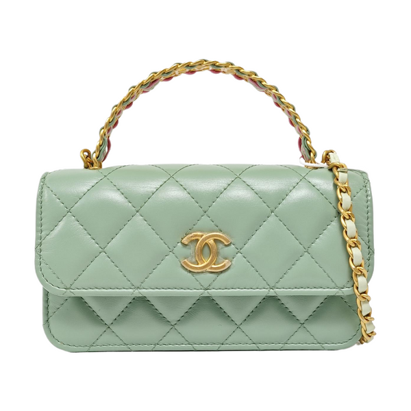 WOC Quilted Calfskin Green