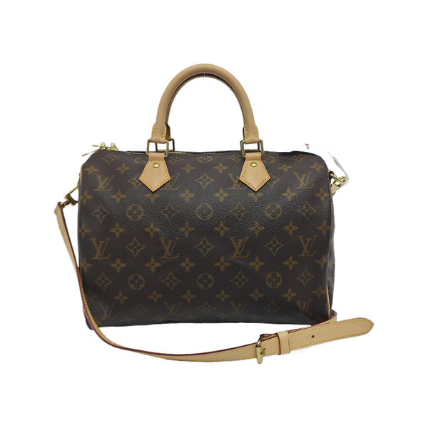SPEEDY 30 Monogram Coated Canvas Brown