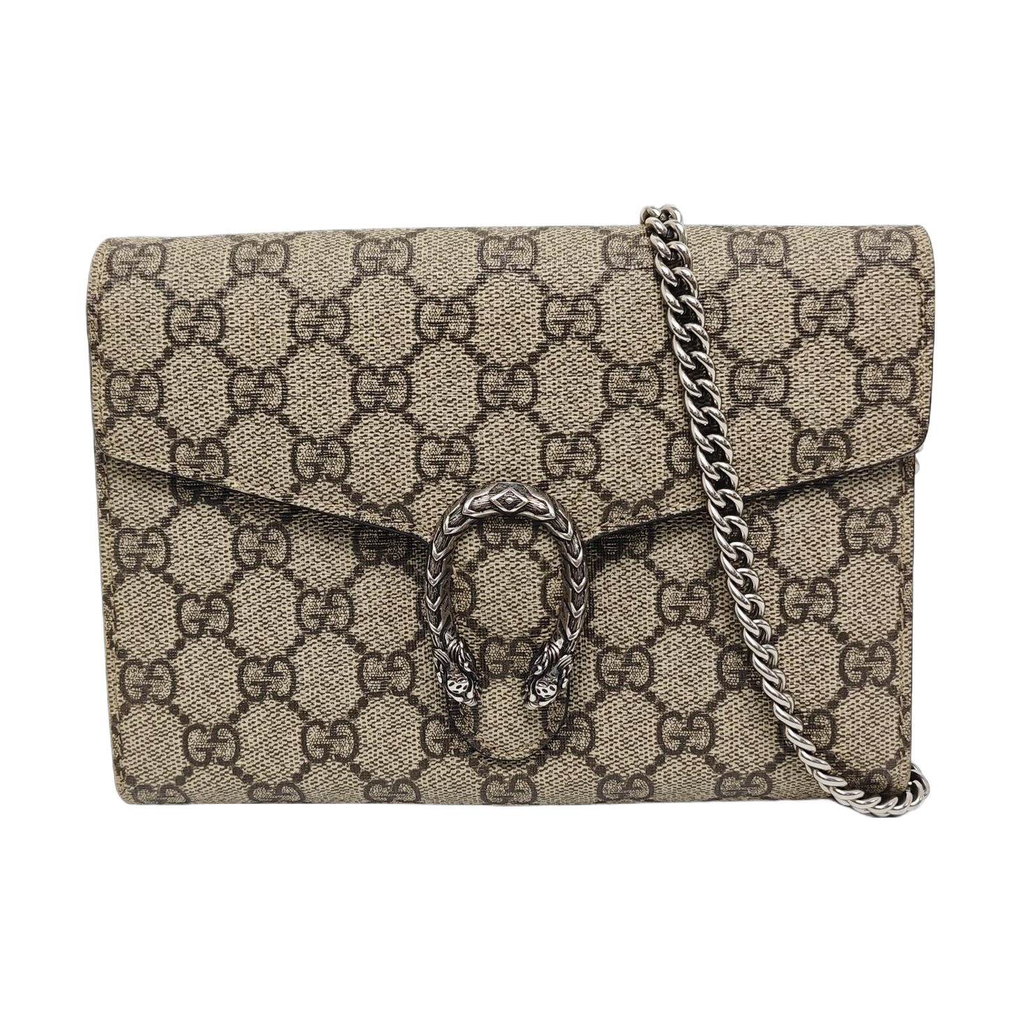 Dionysus Mini Monogram Coated Canvas Beige
