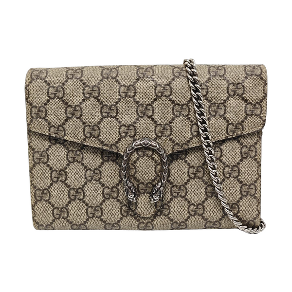 Dionysus Mini Monogram Coated Canvas Beige