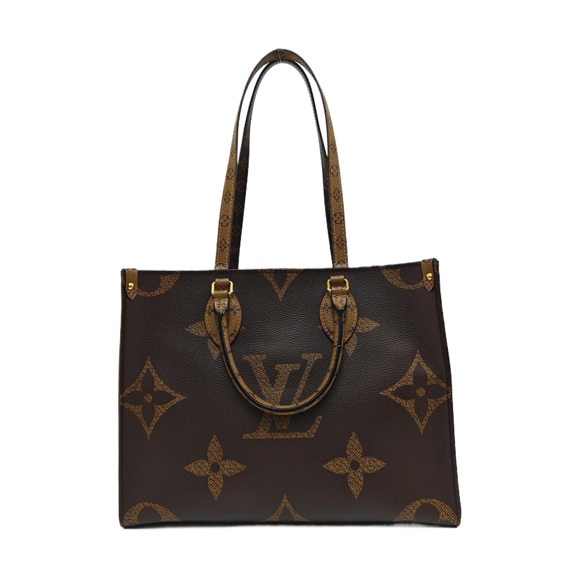 Authenticated pre-owned  ONTHEGO MM Monogram Coated Canvas Brown - Tote Bag at Looply