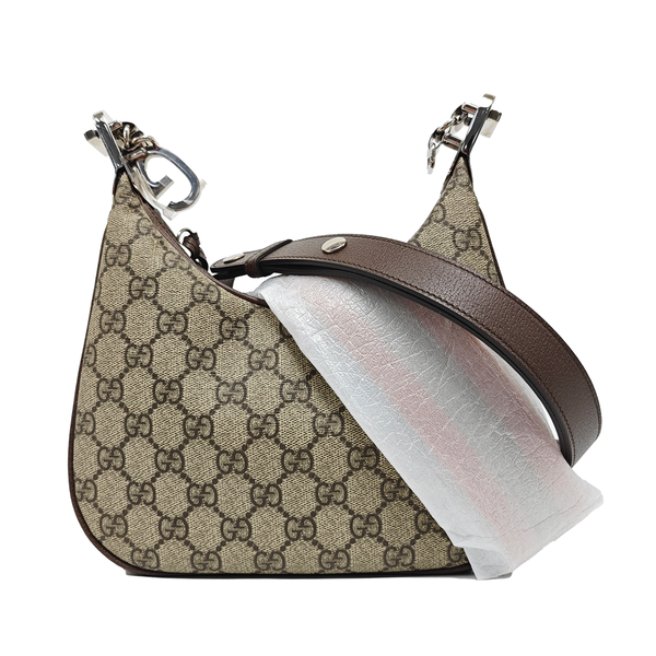 Monogram Coated Canvas Shoulder Bag Black