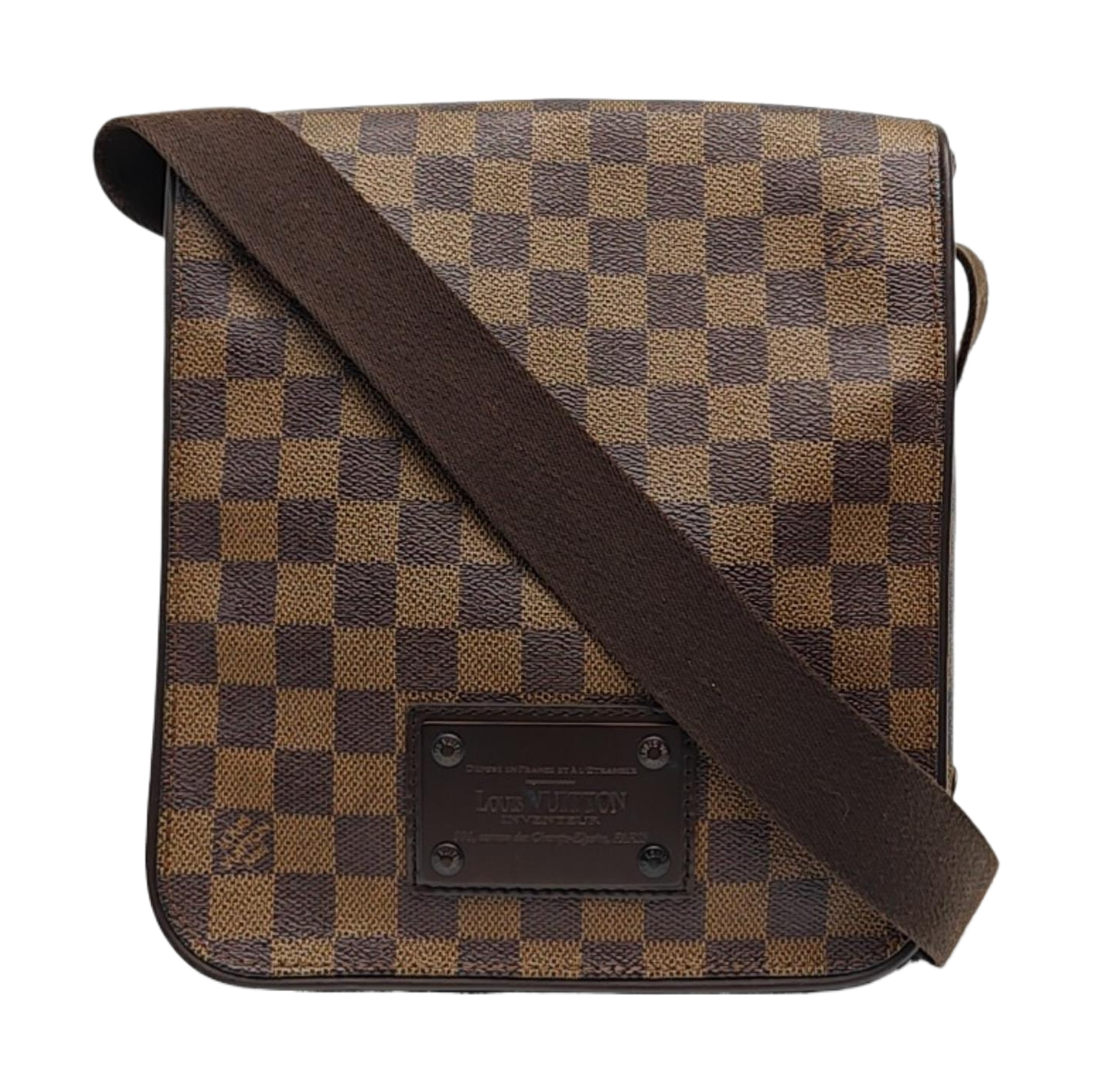 BROOKLYN PM Damier Ebene Coated Canvas Brown