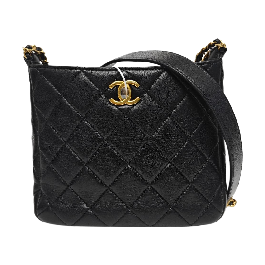 Quilted Lambskin Crossbody Bag Black