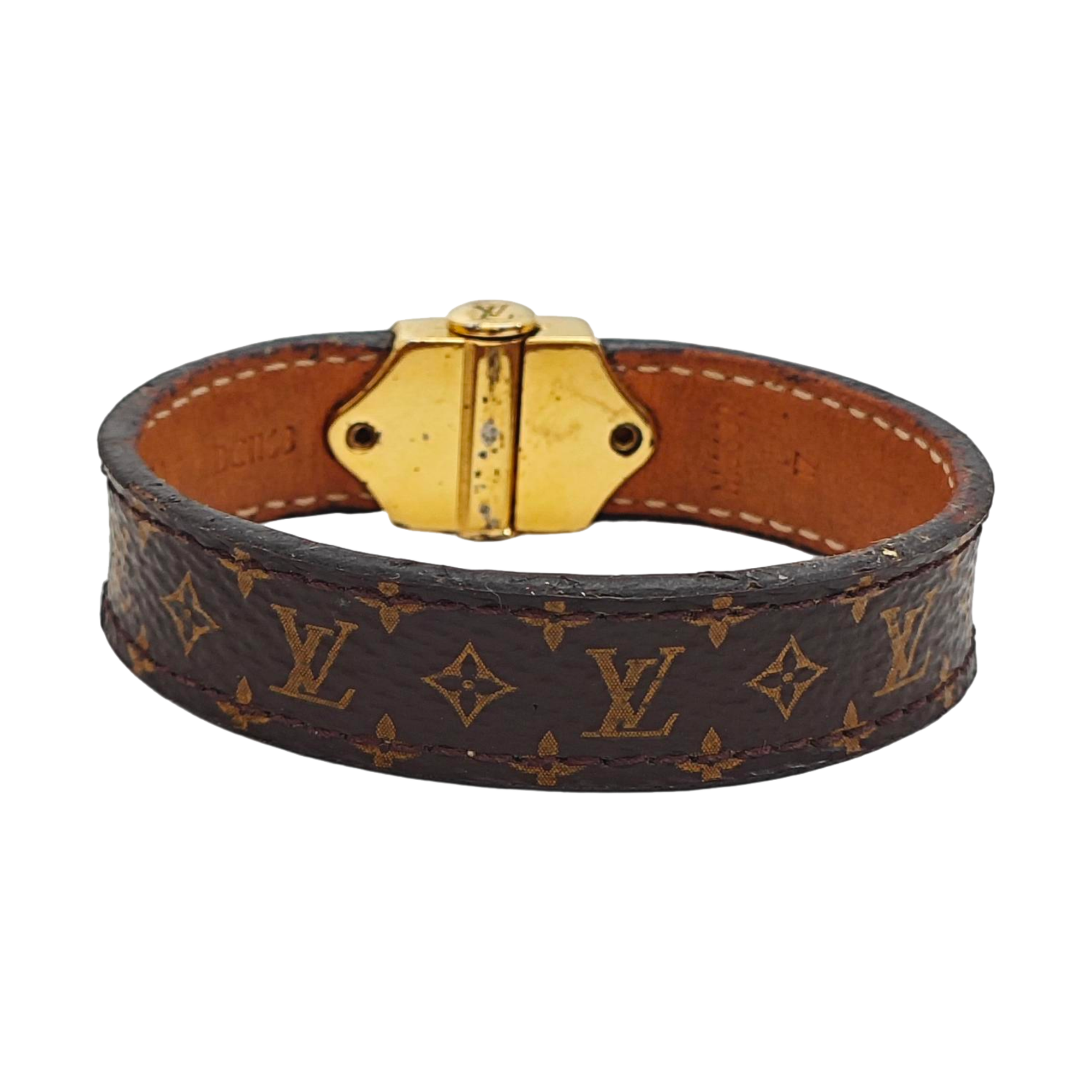 Coated Canvas Brown Bangle