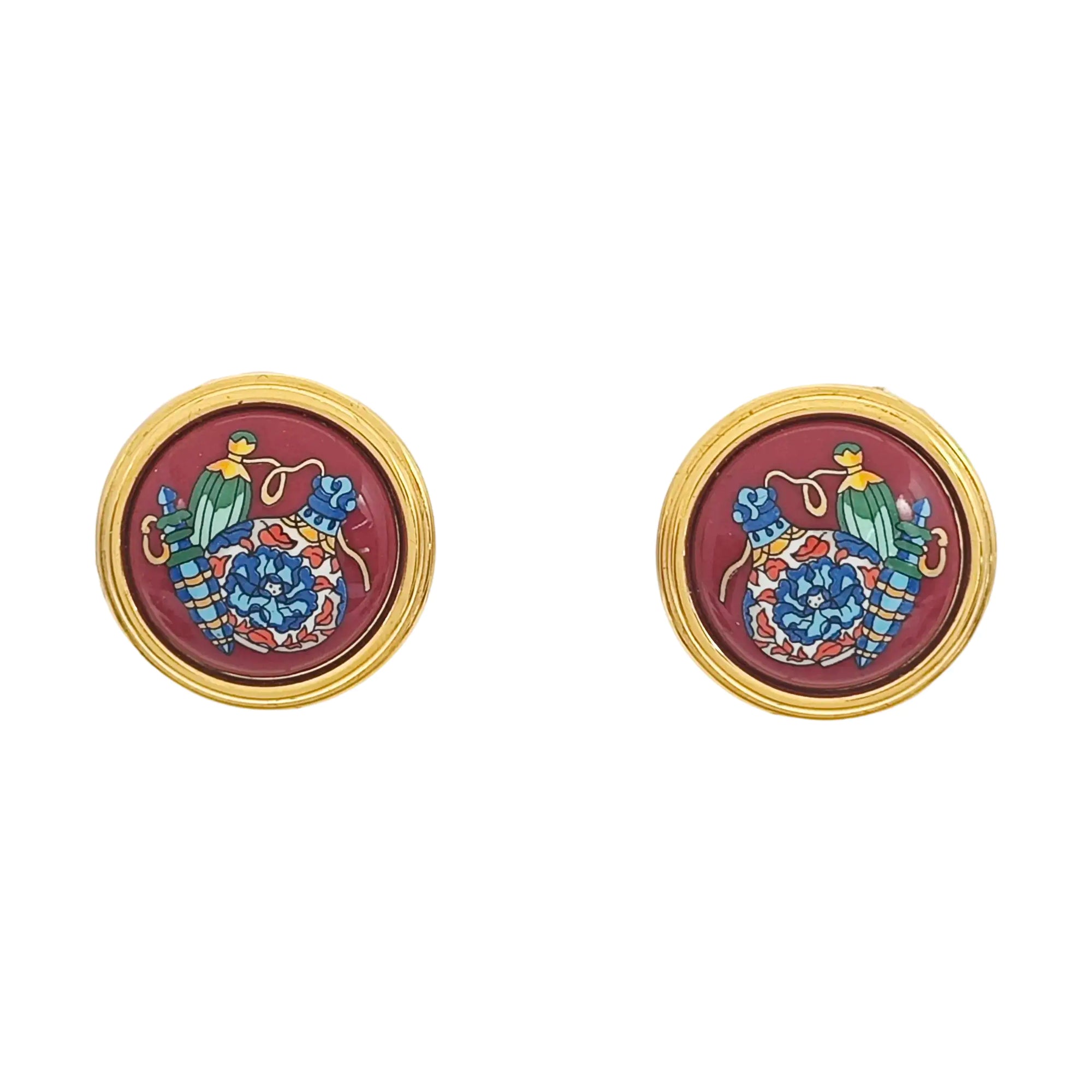 Metal Gold Clip On Earrings