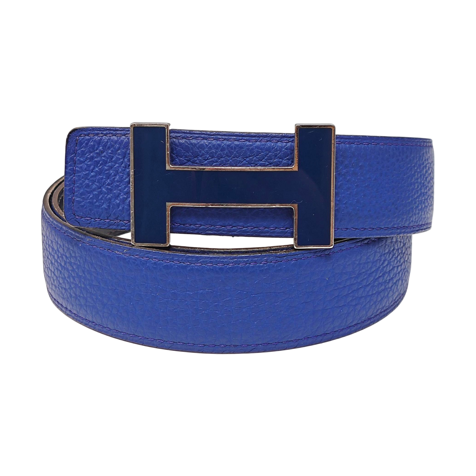 Leather Belt Blue