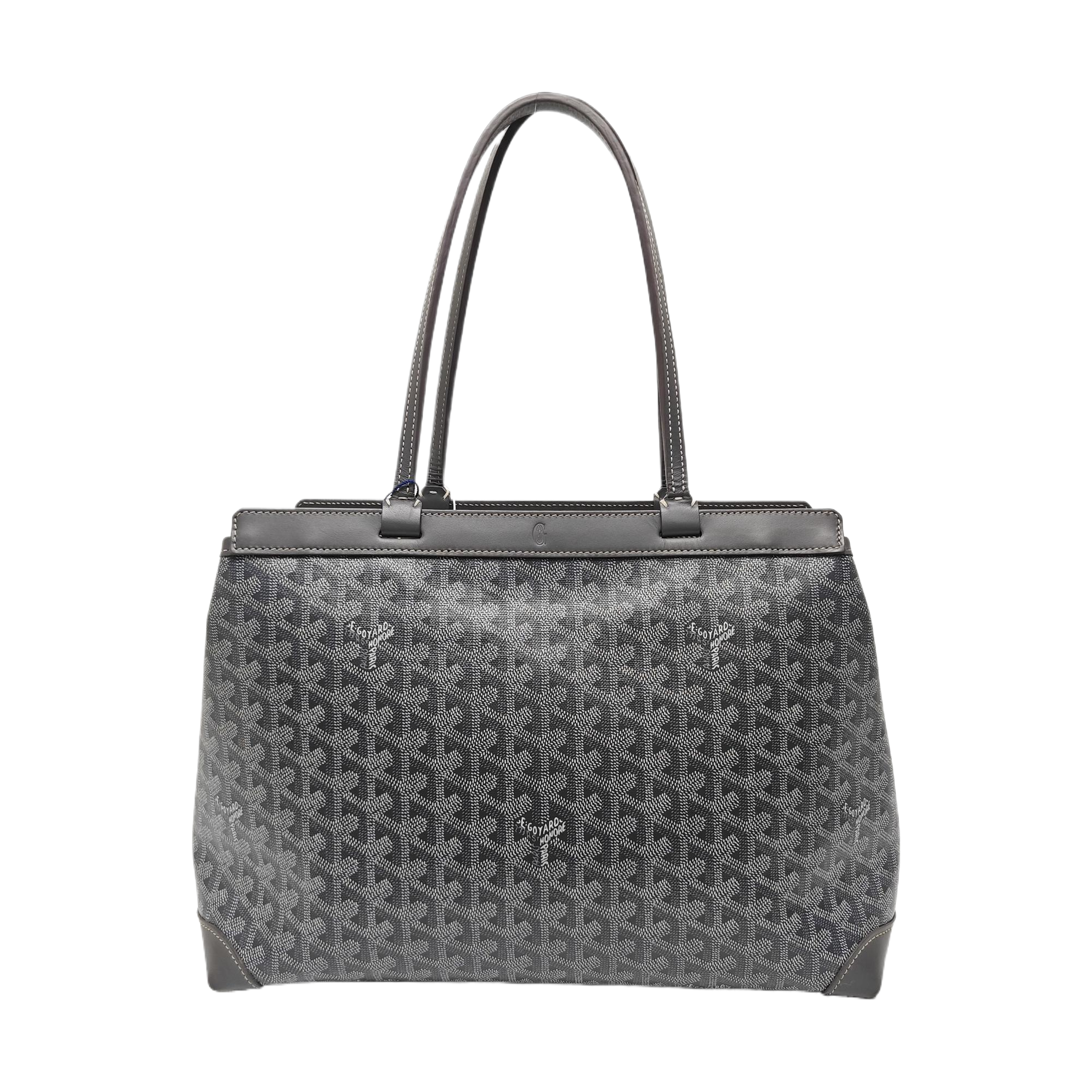 Coated Canvas Tote Bag Gray