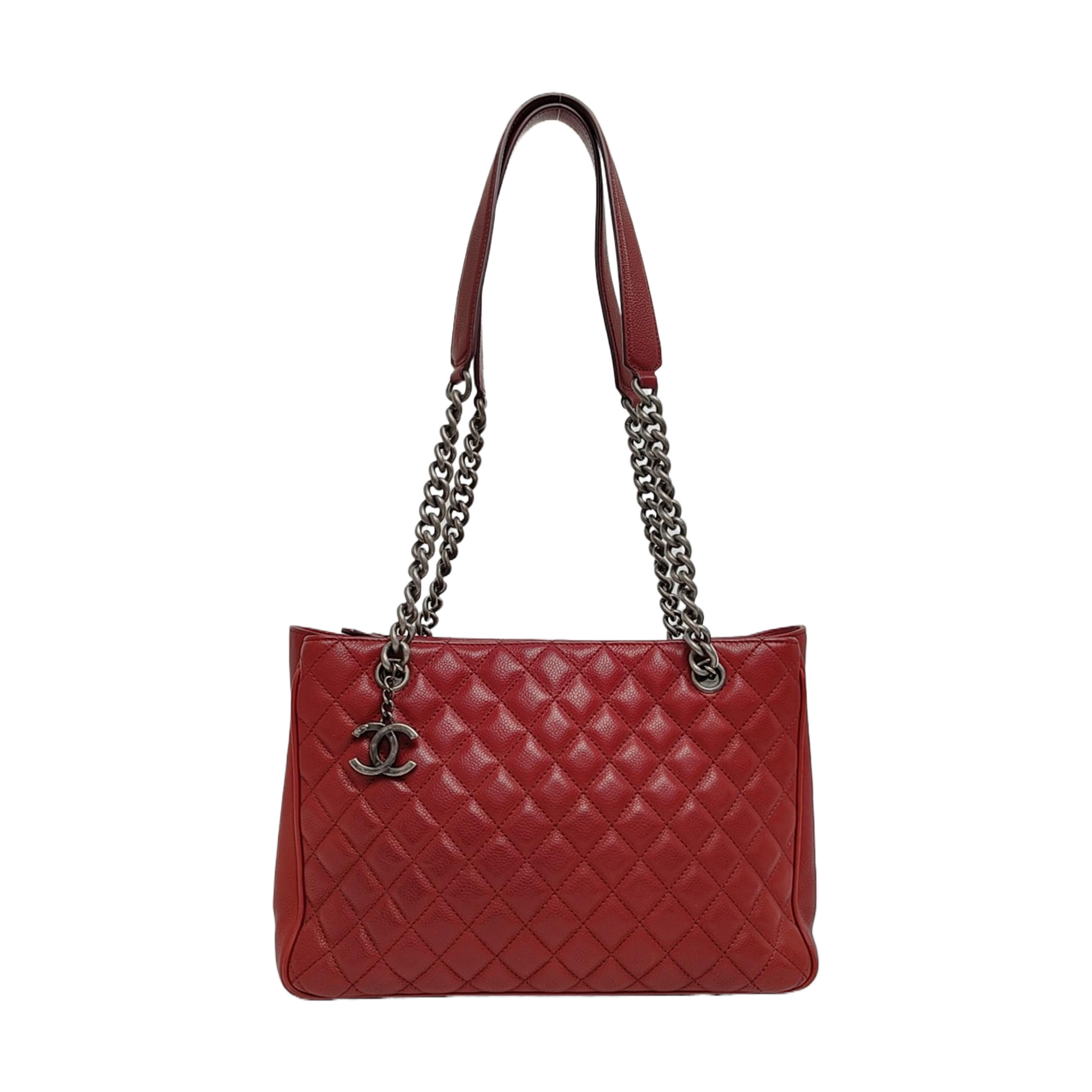 SHIVA Quilted Grained Calfskin Red