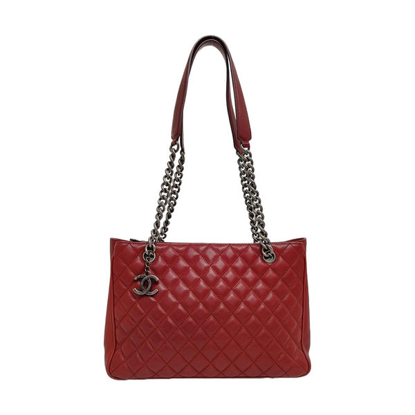 SHIVA Quilted Grained Calfskin Red