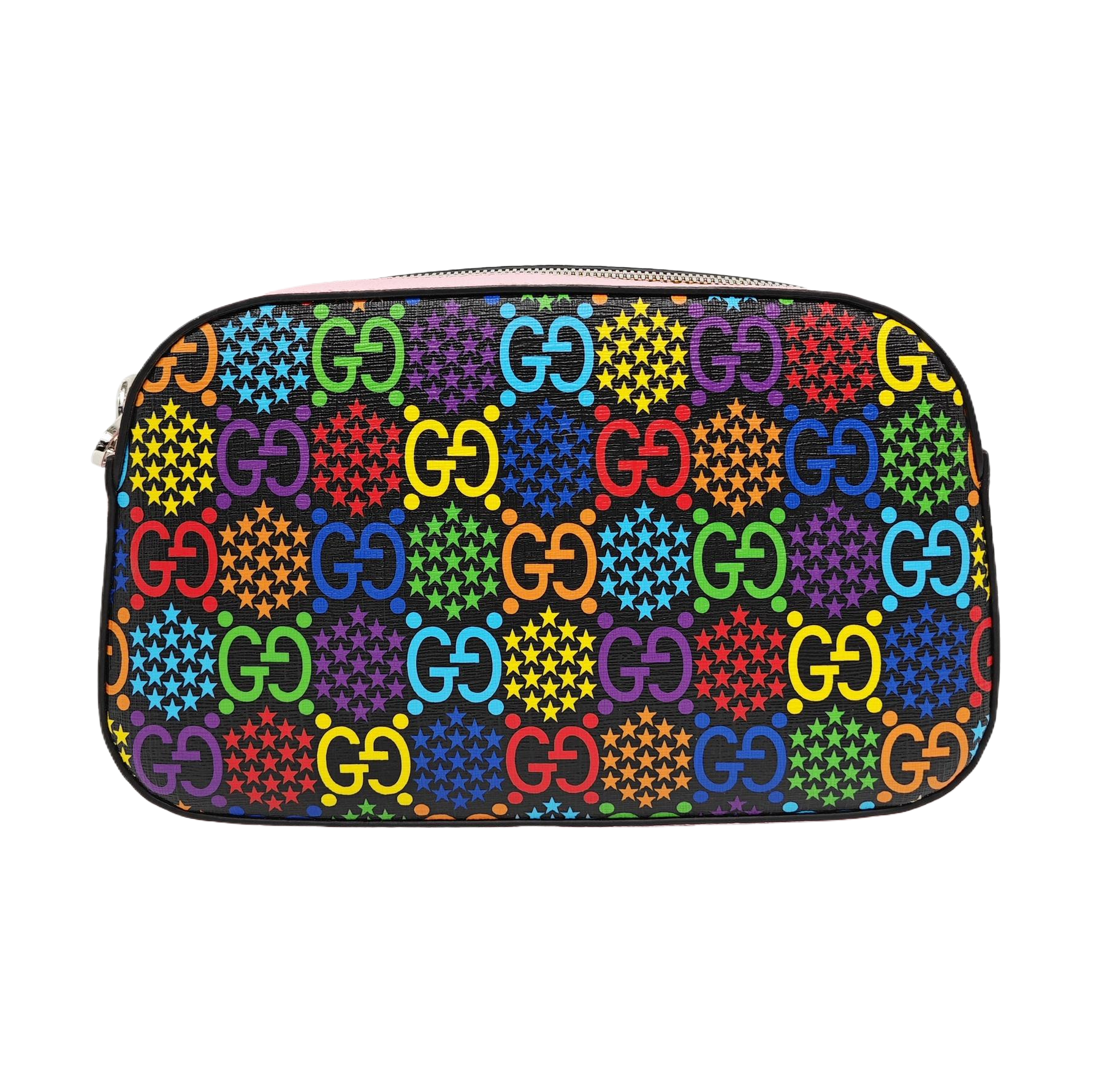 Coated Canvas Shoulder Bag Black