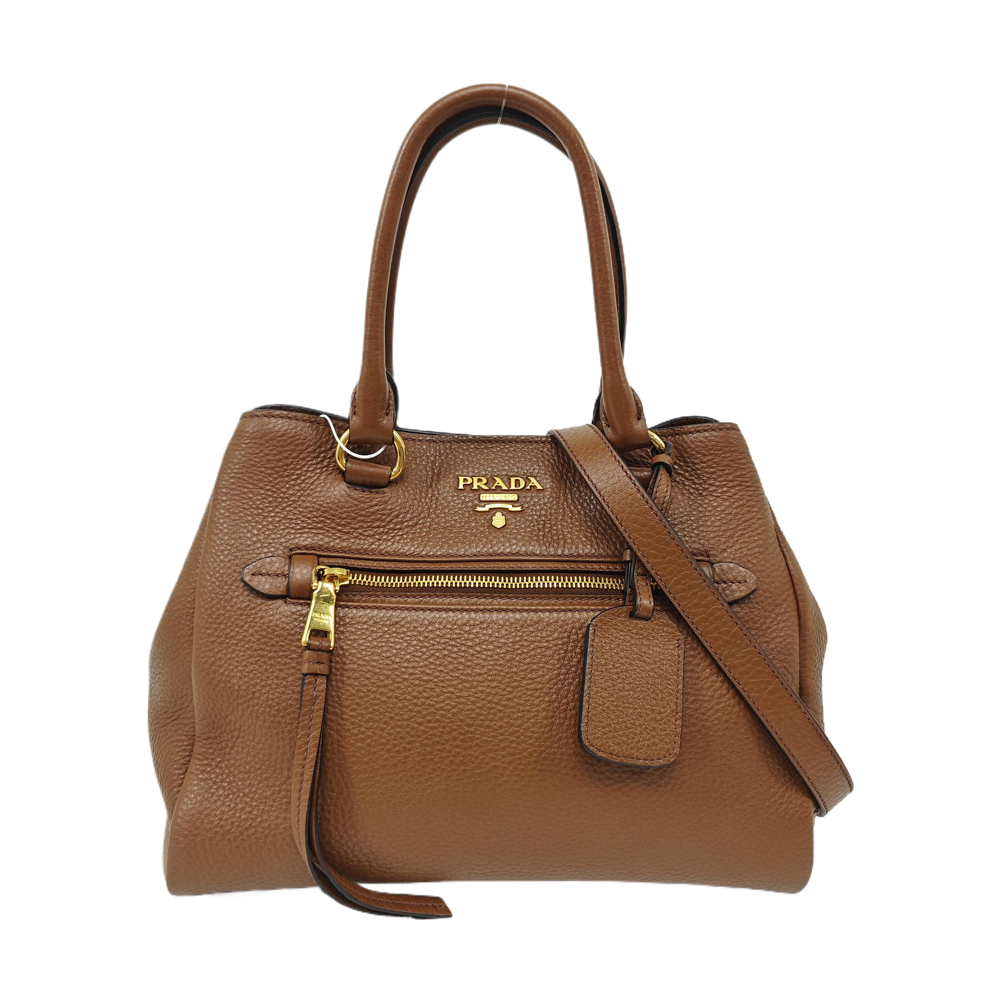 Calfskin Shoulder Bag Brown