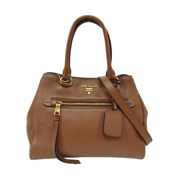 Calfskin Shoulder Bag Brown