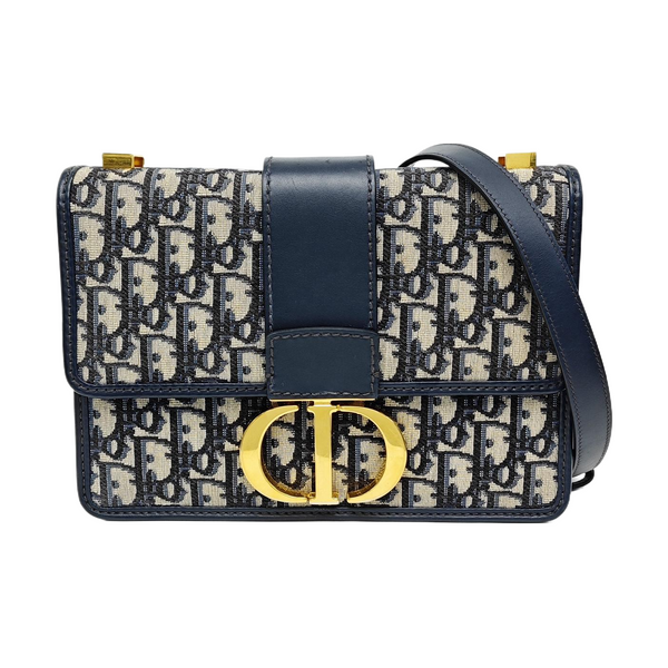 30 Montaigne Oblique Canvas Blue