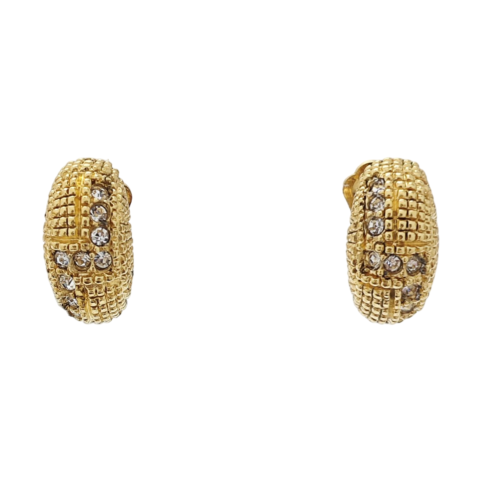 Metal Gold Clip On Earrings