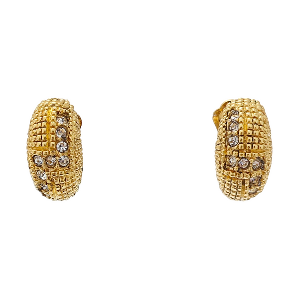 Metal Gold Clip On Earrings