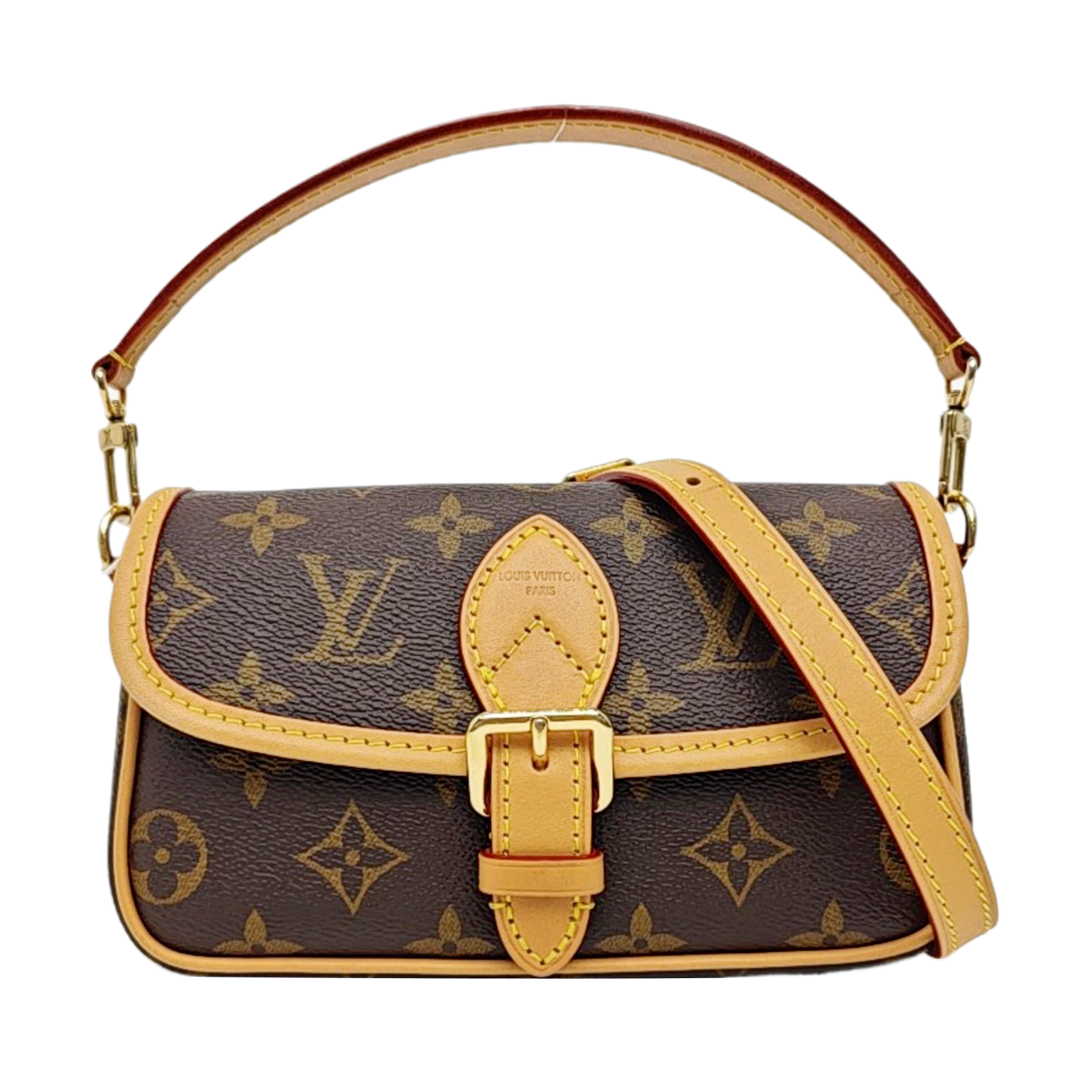 DIANE Nano Monogram Coated Canvas Brown