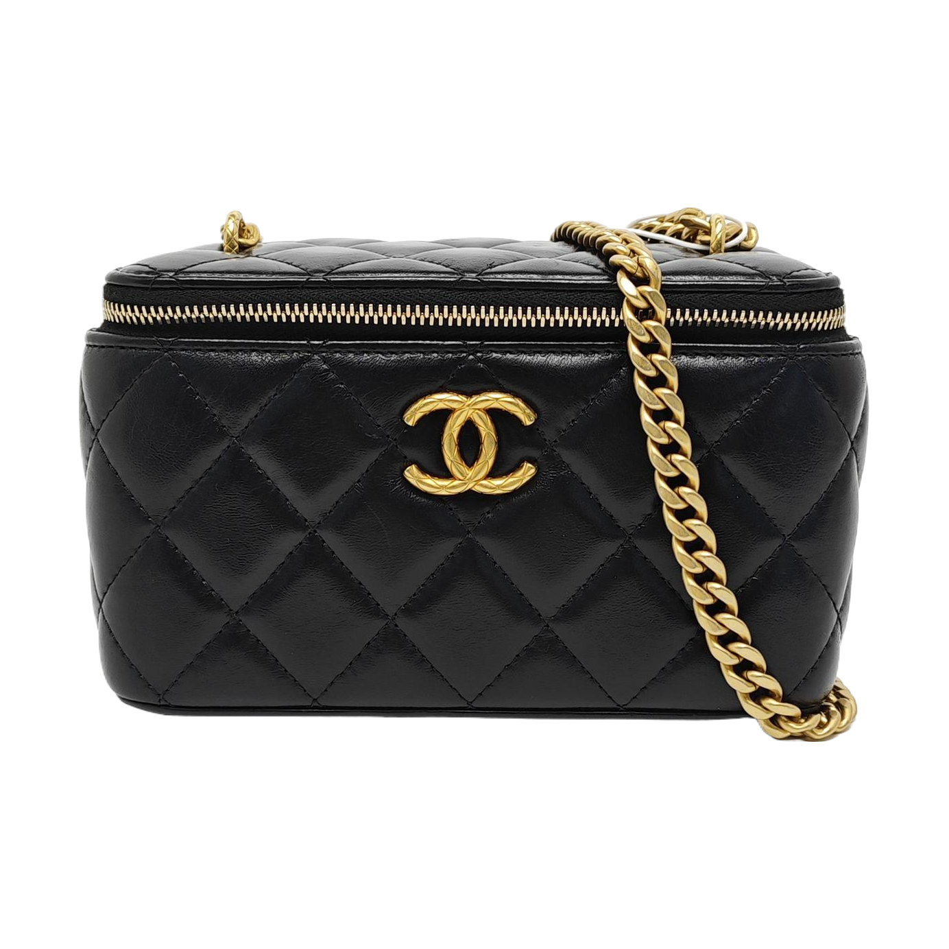 VANITY CASE Small Quilted Lambskin Black