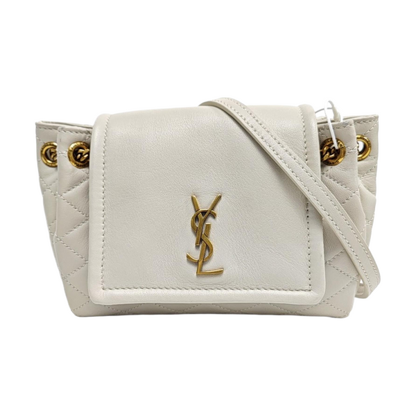 NOLITA Mini Quilted Lambskin White