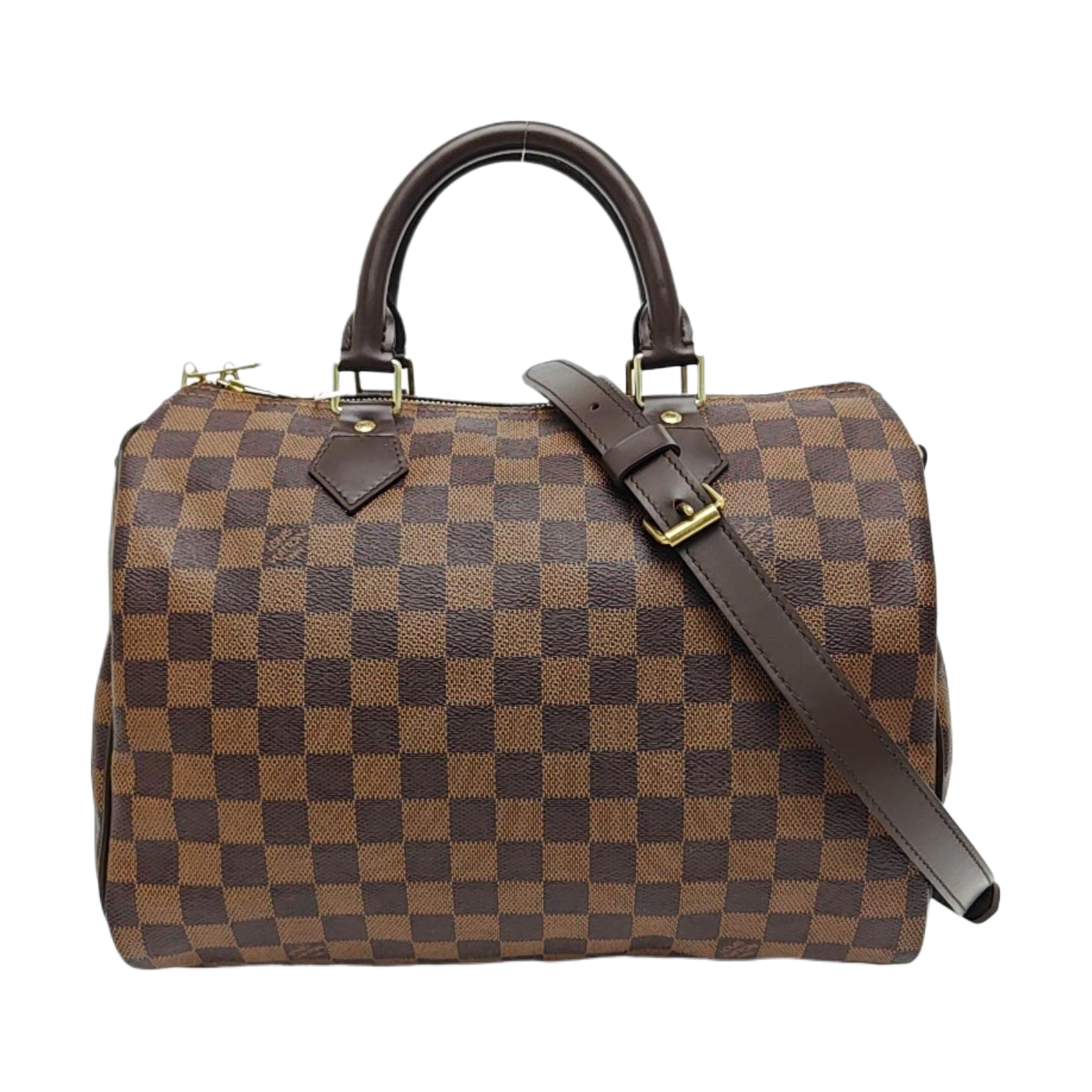 SPEEDY 30 Damier Ebene Coated Canvas Brown