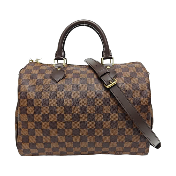 SPEEDY 30 Damier Ebene Coated Canvas Brown