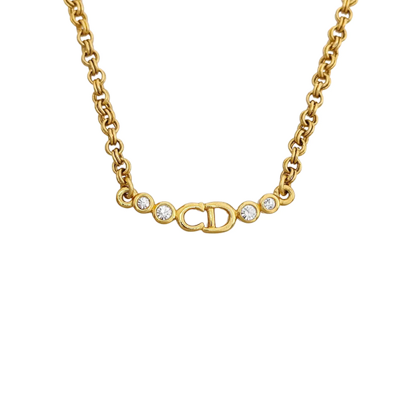 Collar Petit CD de Metal Dorado
