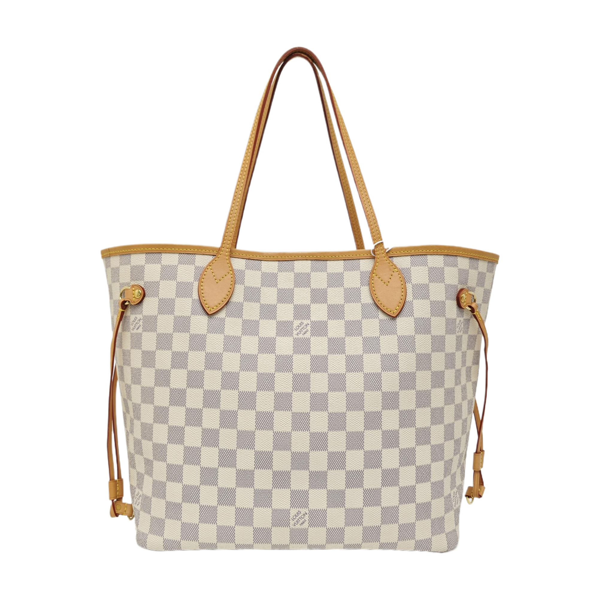 NEVERFULL MM Damier Azur Coated Canvas White