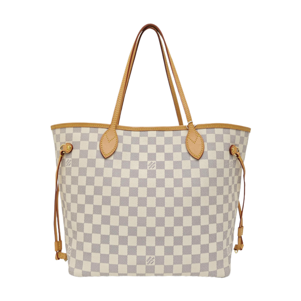 NEVERFULL MM Damier Azur Coated Canvas White