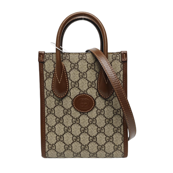 Retro Mini Monogram Coated Canvas Beige