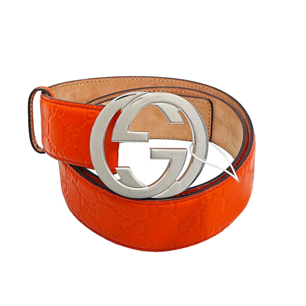 Leather Belt Orange