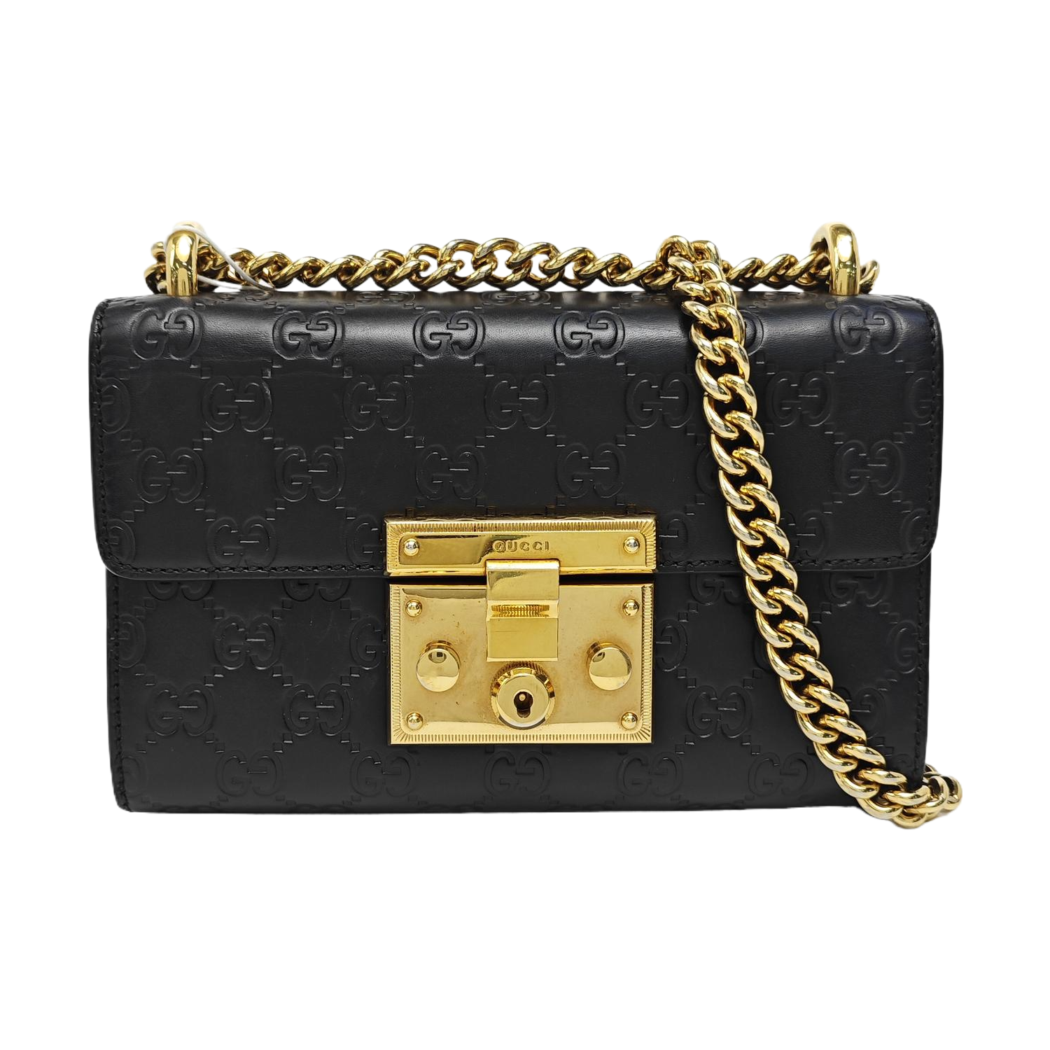 Padlock Small Monogram Calfskin Black