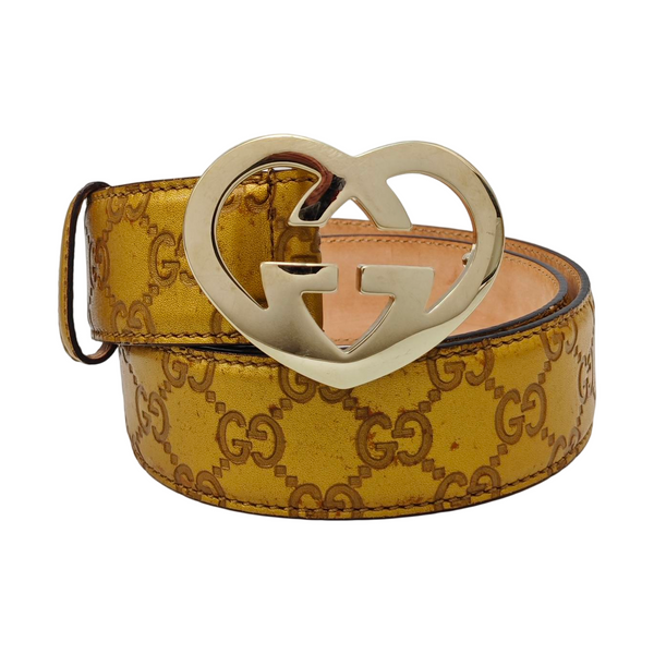 Leather Belt Gold