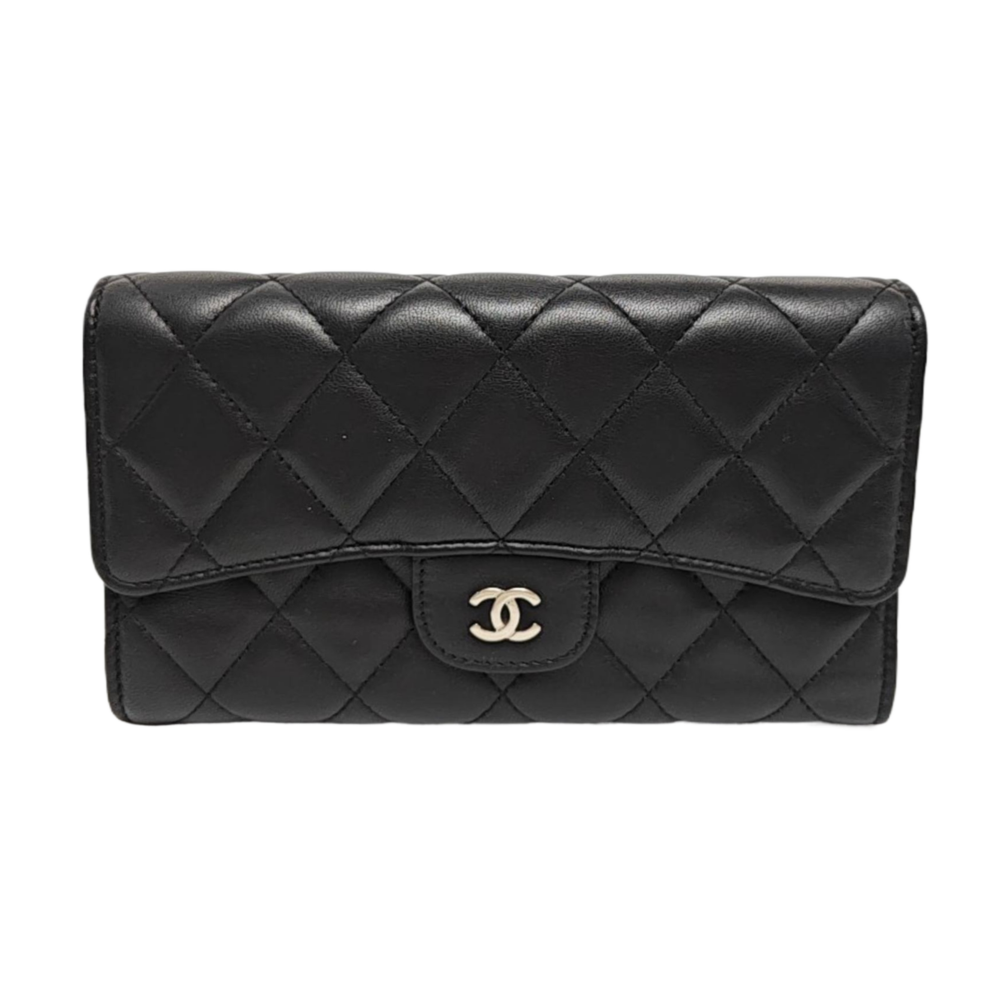 CLASSIC FLAP Mini Quilted Lambskin Black Wallet