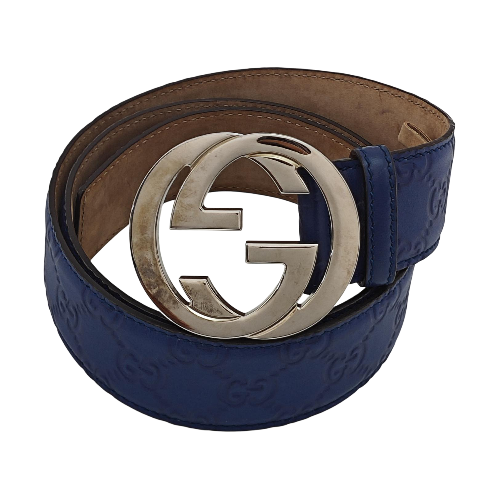 Leather Belt Blue