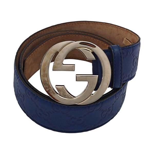 Leather Belt Blue