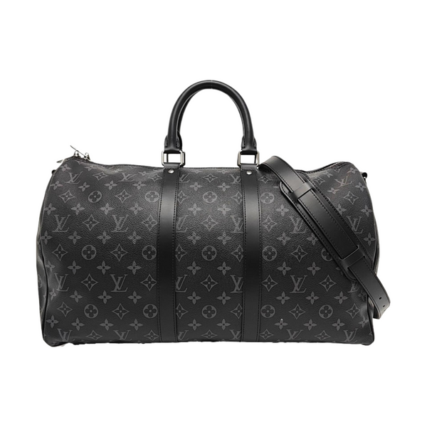 KEEPALL 45 Monogram Coated Canvas Black