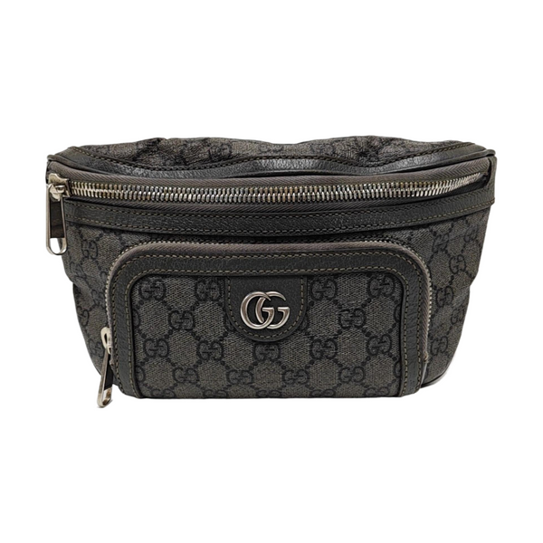 Ophidia Small Monogram Coated Canvas Gray