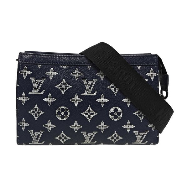 GASTON Monogram Calfskin Blue