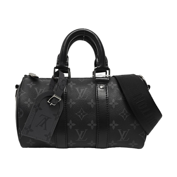 KEEPALL 25 Monogram Coated Canvas Black