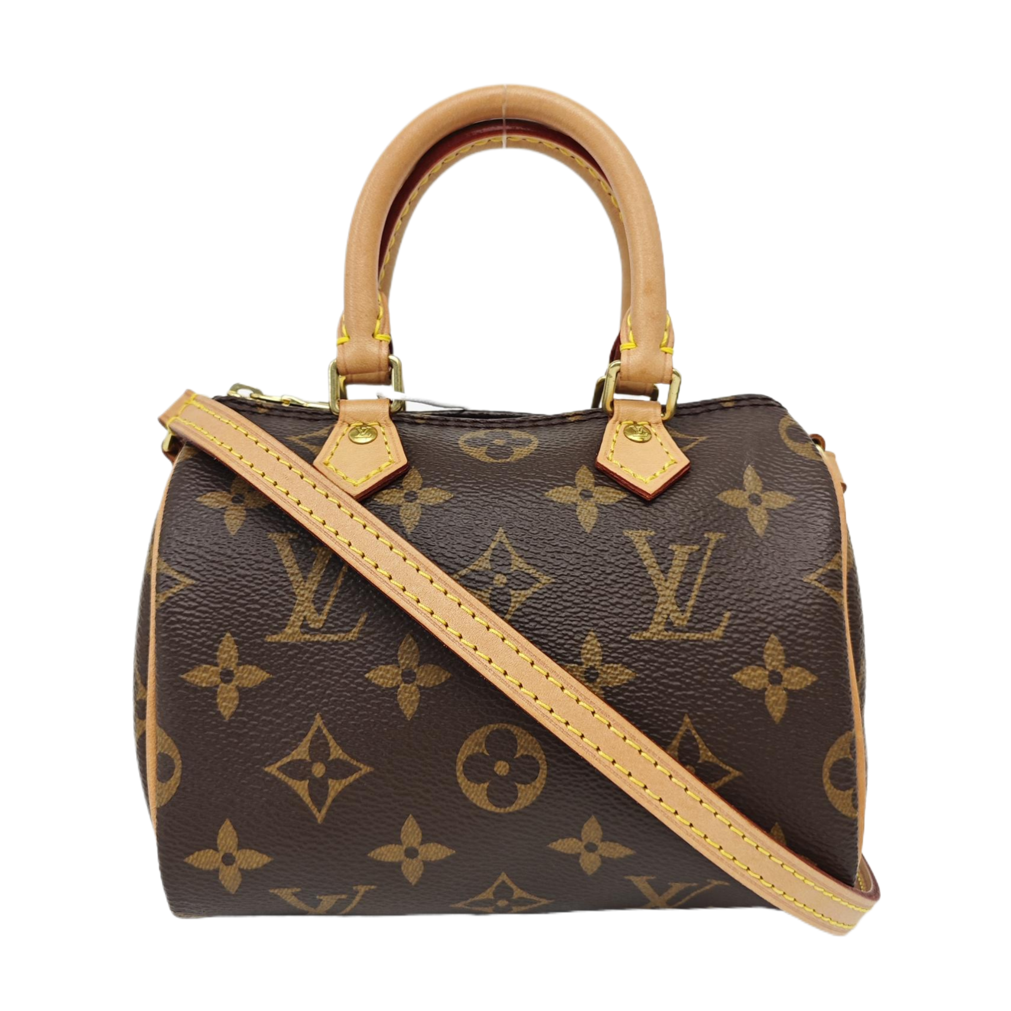 SPEEDY Nano Monogram Coated Canvas Brown