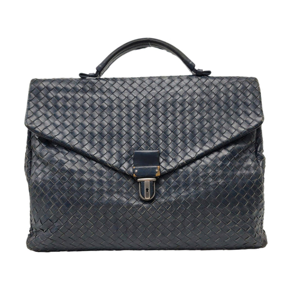 Calfskin Top Handle Bag Blue