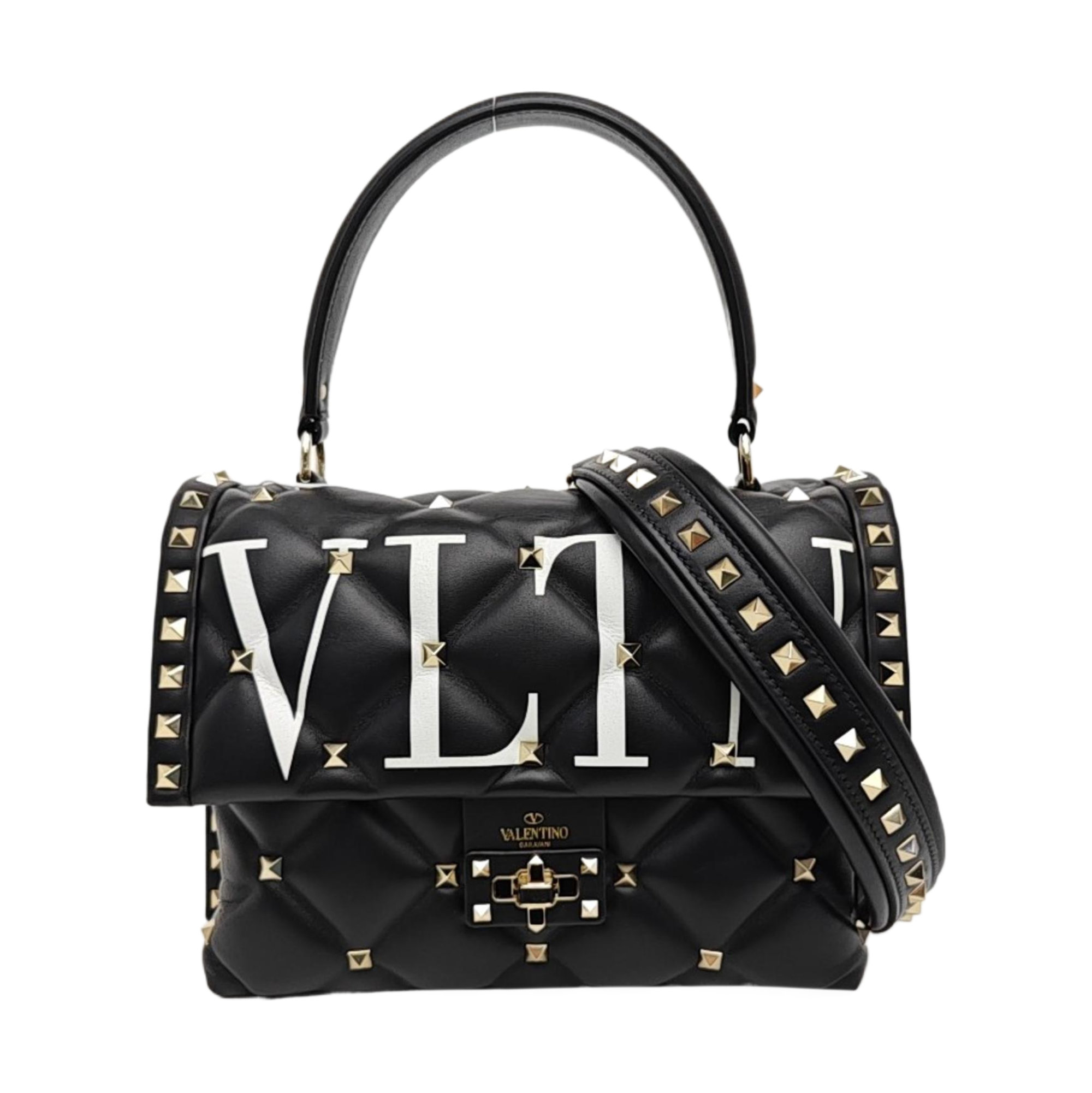 Candystud Quilted Lambskin Black