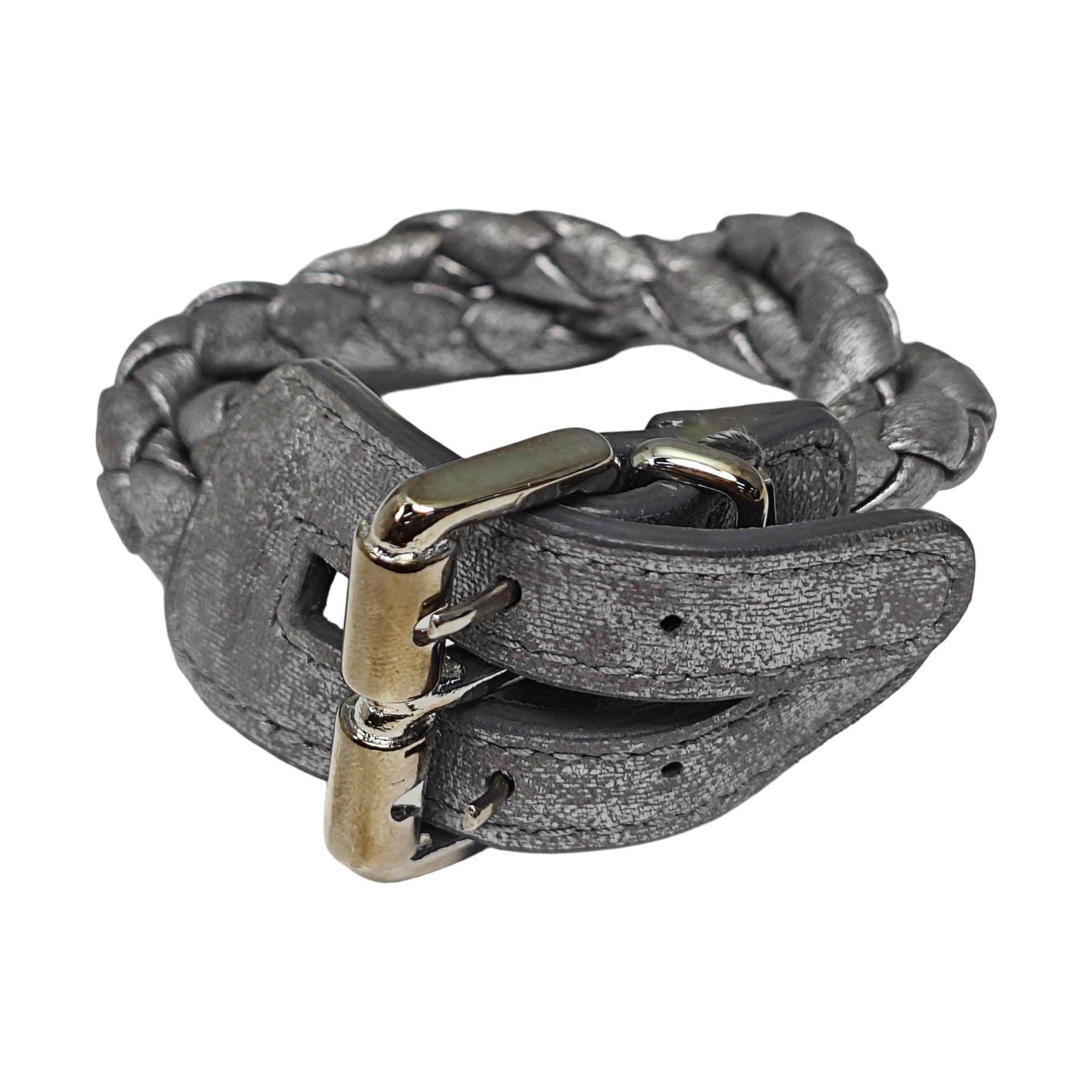 Leather Gray Bracelet