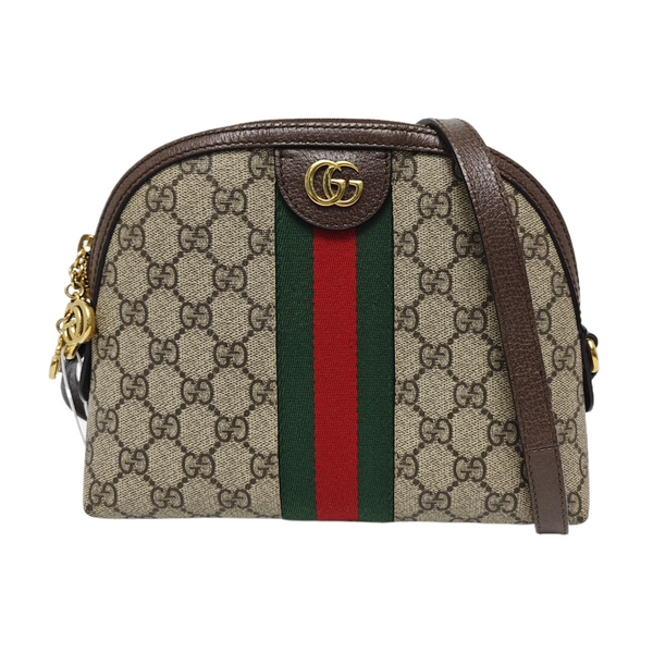 Ophidia Small Monogram Coated Canvas Beige