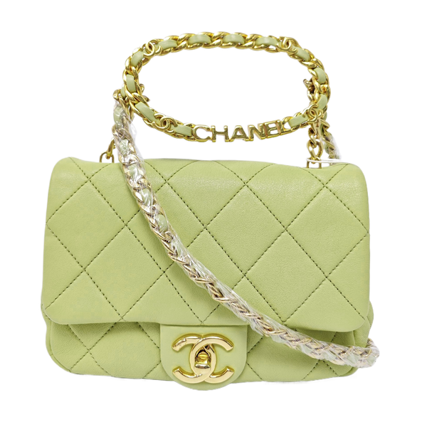 CLASSIC FLAP Mini Quilted Calfskin Green