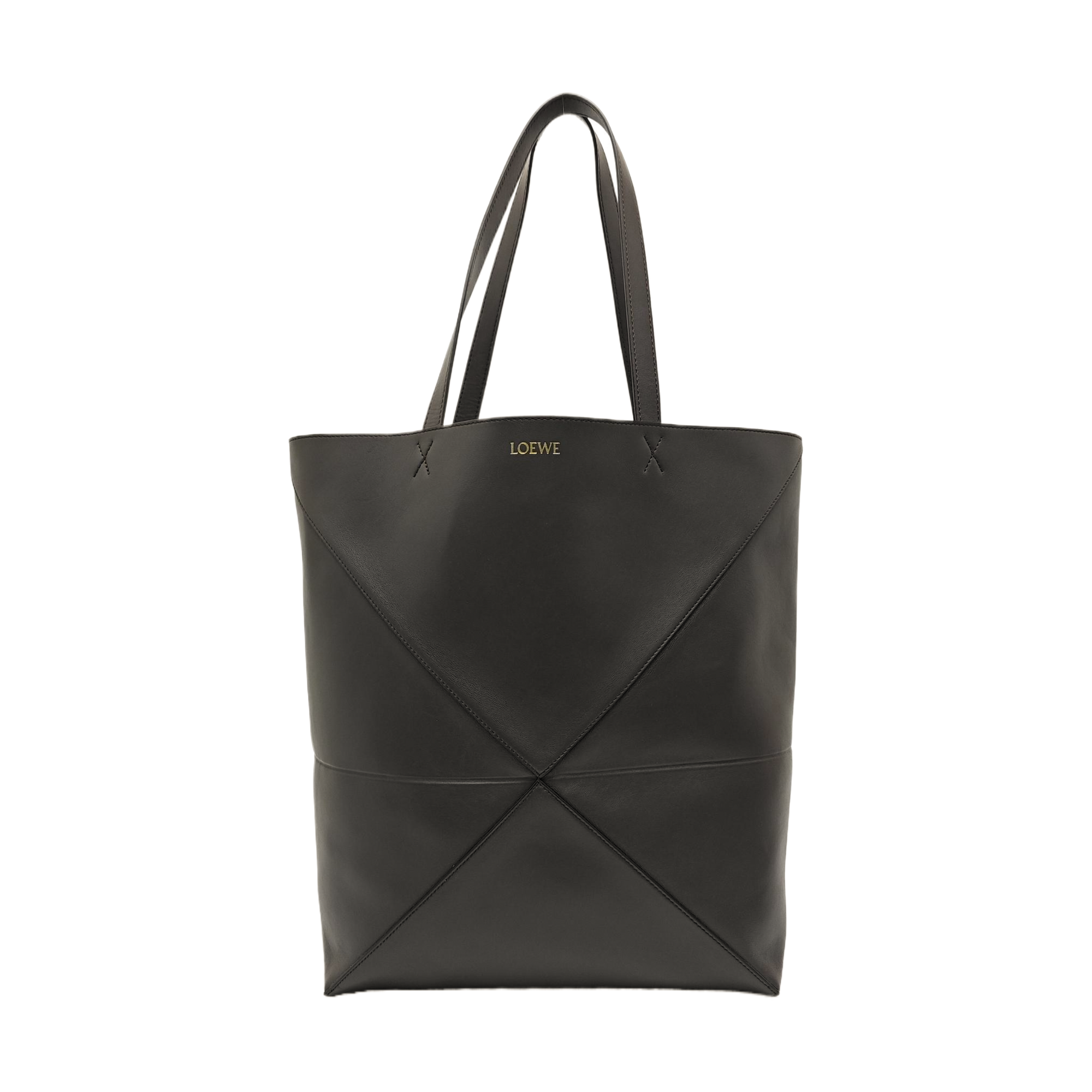 Puzzle Fold Large Calfskin Gray